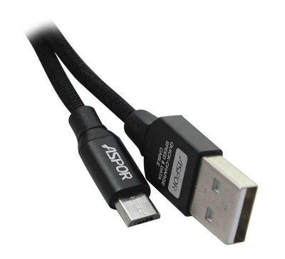 Кабель Aspor AC-11 USB - MicroUSB 2A 1.2м Black 36521