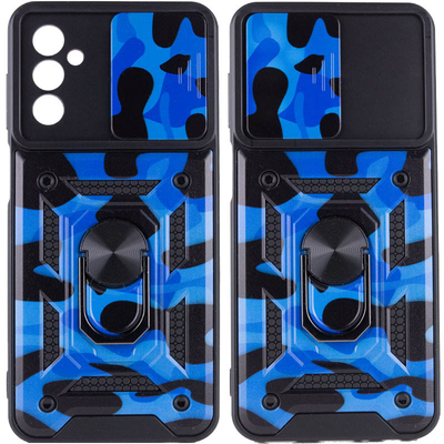 Протиударний чохол Camsh Serg Ring Camo для Samsung Galaxy A04s Синій / Army Blue 66418