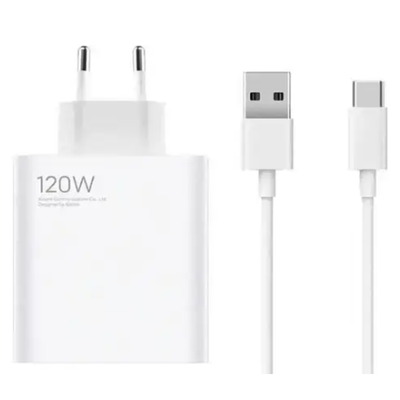 Мережевий зарядний пристрій Xiaomi MDY14EE HC USB + Type-C кабель 120W White 88446
