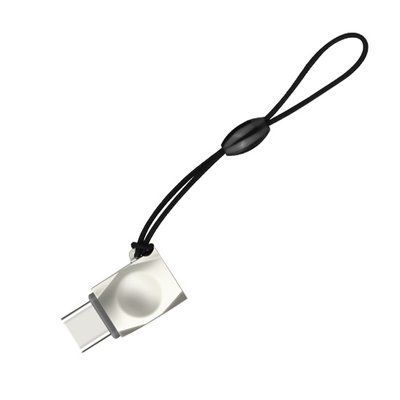 Адаптер Hoco UA8 MicroUSB to Type-C Сталевий 52225