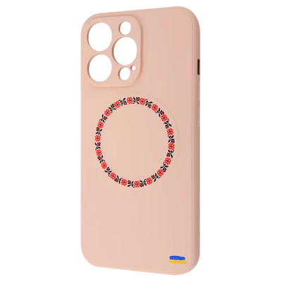 Чехол патриотический WAVE Ukraine Edition MagSafe для iPhone 13 Pro Vyshyvanka shirt circle 63251