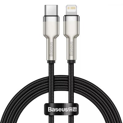 Кабель Baseus Cafule Metal Type-C to Lightning PD 20W 1м Black 61073