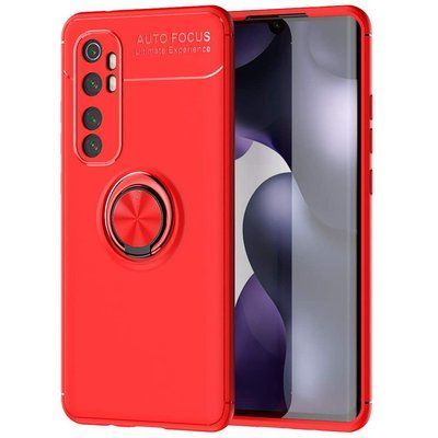 Чохол Din Color Magnet Ring для Xiaomi Mi Note 10 Lite Червоний 44458