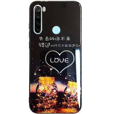 Чохол TPU+Glass Night case для Xiaomi Redmi Note 8 Love / Чорний 45824