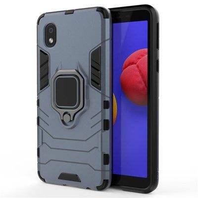 Противоударный чехол Transforme Ring для Samsung Galaxy A01 Core Dark Grey 50396