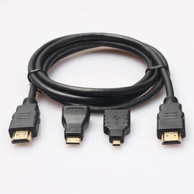 Кабель STEZ HDMI - HDMI 3in1 1.5м Black 37974