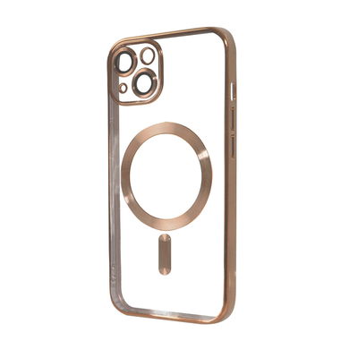 Чехол Xrome MagSafe для Iphone 13 Прозрачный / Gold 68627