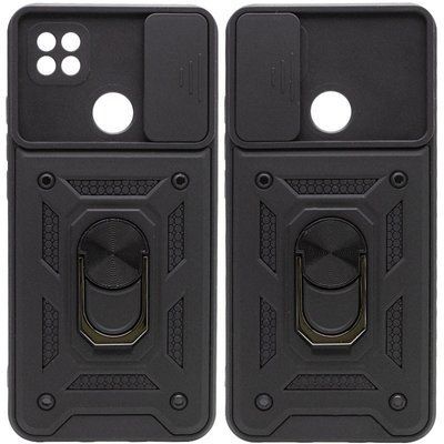 Противоударный чехол Camsh Serg Ring для Xiaomi Redmi 9C / Redmi 10A Черный 60728