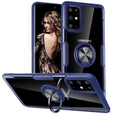 Чехол Din Crystal Magnet Ring для Samsung Galaxy S20 Plus Синий 52865