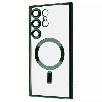 Чохол WAVE Metal Color MagSafe для Samsung Galaxy S24 Ultra Прозорий / Dark green
