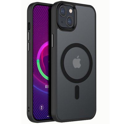 Чохол Metal Buttons MagSafe Colorful для Iphone 14 Чорний 84211