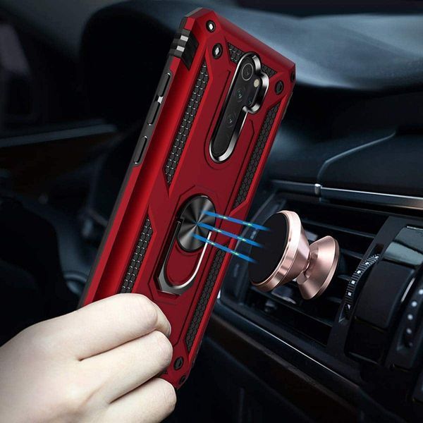 Протиударний чохол Serg Magnet Ring для Xiaomi Redmi Note 8 Pro Червоний 38573