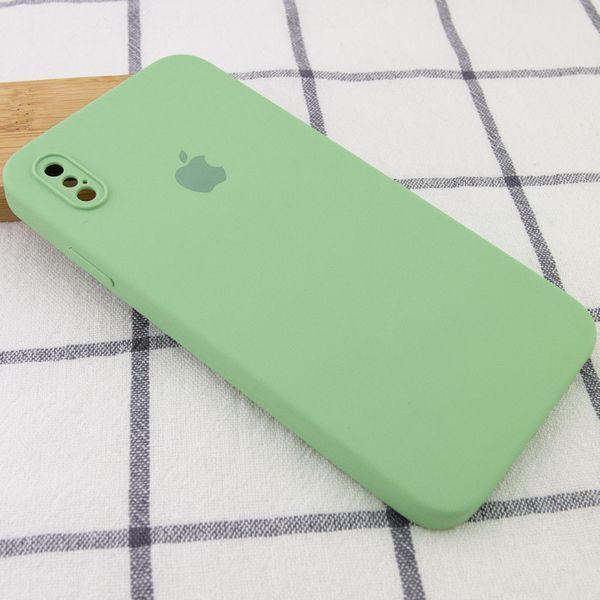 Чохол Silicone Case Square для Iphone X / XS М'ятний / Mint 53331
