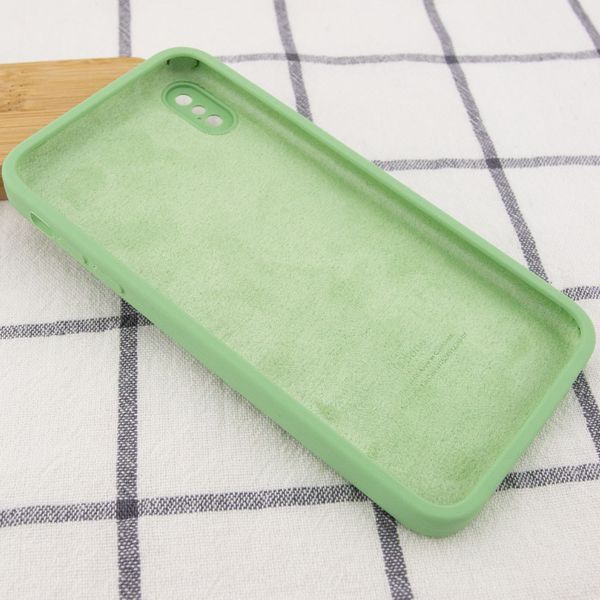 Чохол Silicone Case Square для Iphone X / XS М'ятний / Mint 53331