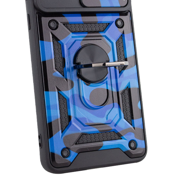 Противоударный чехол Camsh Serg Ring Camo для Samsung Galaxy A04s Синий / Army Blue 66418