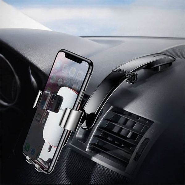 Автотримач для телефона Baseus Metal Age Gravity Car Mount Connecting Rod Black 37366