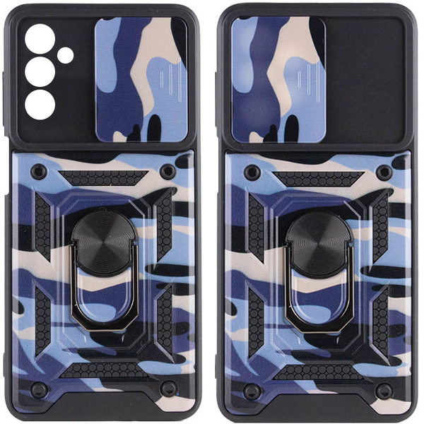 Противоударный чехол Camsh Serg Ring Camo для Samsung Galaxy A04s Синий / Army Blue 66418