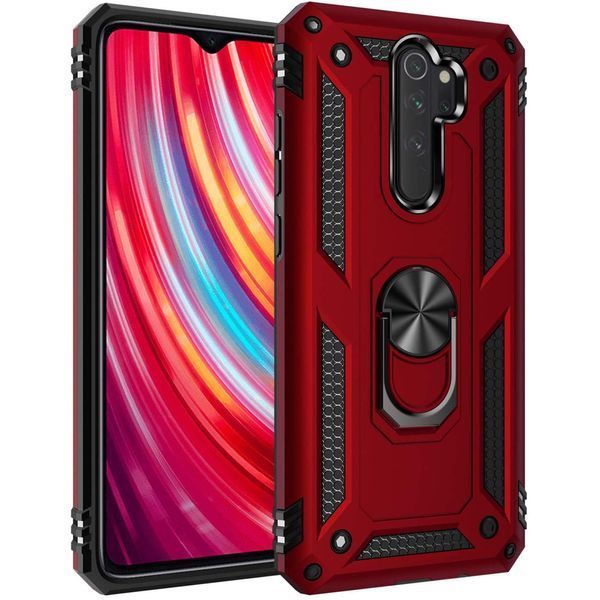 Протиударний чохол Serg Magnet Ring для Xiaomi Redmi Note 8 Pro Червоний 38573