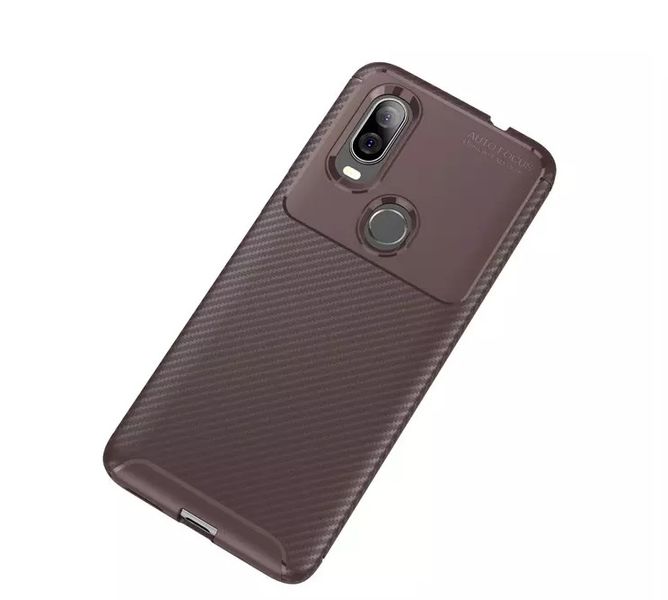 Чехол Kaisy Сarbon для Motorola P40 Brown 56493