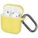 Чохол Silicone Slim з карабіном для Apple Airpods 1/2 Melow Yellow 82231