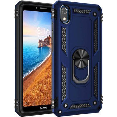 Протиударний чохол Serg Magnet Ring для Xiaomi Redmi 7A Темно-синій 39460