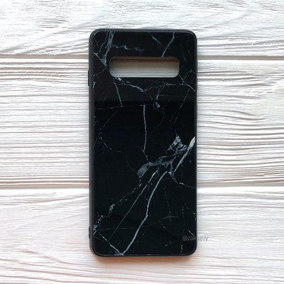 Чехол TPU+Glass Luxury Marble для Samsung G973 Galaxy S10 Черный 34080