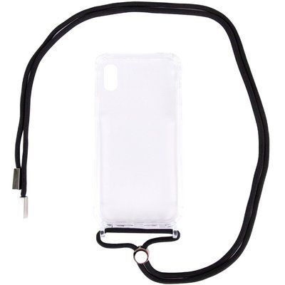 Чехол Crossbody Transparent со шнурком для Iphone XS Max Черный 57157