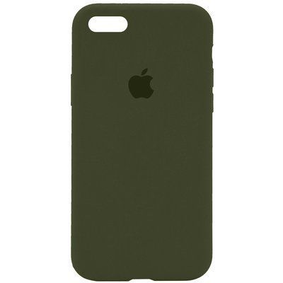 Чехол Silicone Case 360 для Iphone 7 / 8 / SE 2020 Зеленый / Dark Olive 67056