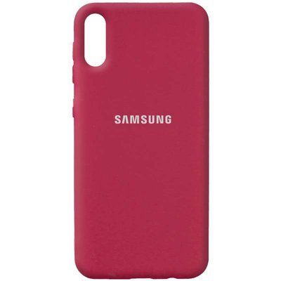Чохол Silicone Cover для Samsung Galaxy A02 Червоний / Rose Red 54683