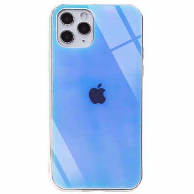 Чохол TPU+Glass Gradient Rainbow для Iphone 11 Pro Блакитний 38654