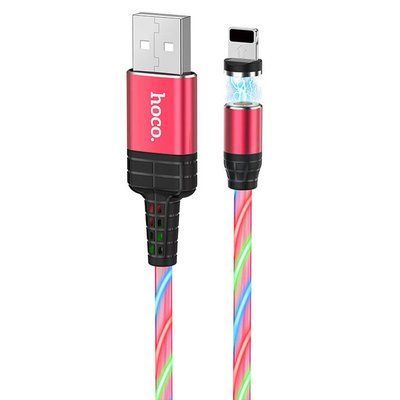 Кабель Hoco U90 Ingenious streamer USB - Lightning 2.4A 1м Red 57824