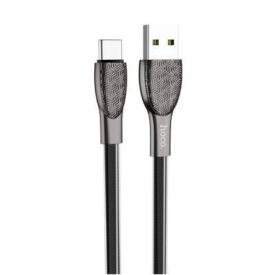 Кабель Hoco U52 Bright USB to Type-C 2.4A 1.2м Black 38166