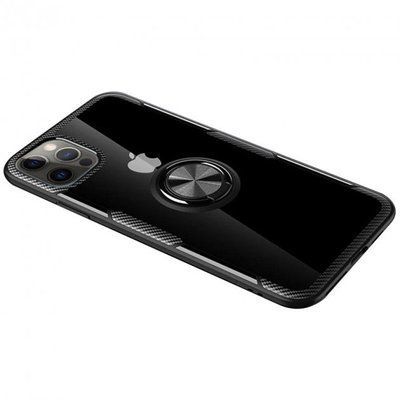 Чехол Din Crystal Magnet Ring для iPhone 13 Pro Бесцветный / Черный 61561