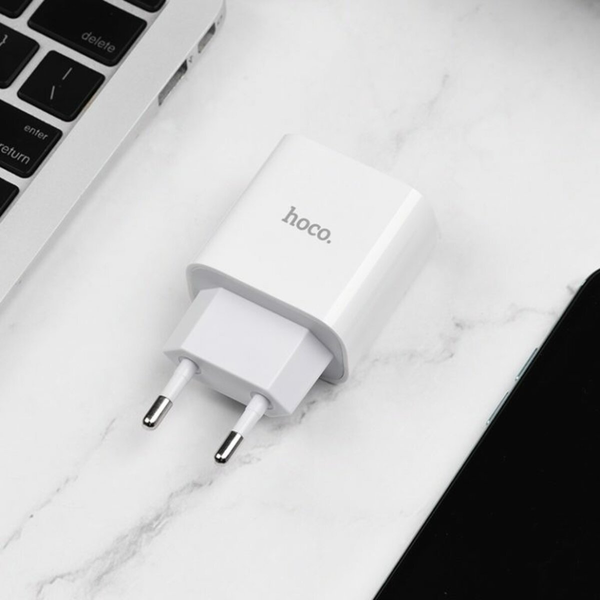 Мережевий зарядний пристрій Hoco C76A Plus PD20W Type-C White 86265