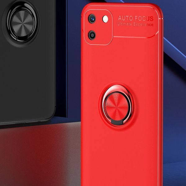 Чехол Din Color Magnet Ring для Realme C11 2020 Красный 52948