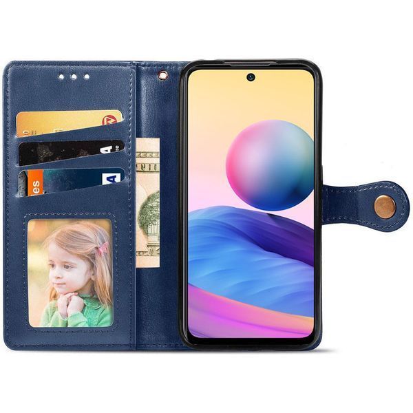 Чехол-книжка ETMA Gelan для Xiaomi Redmi Note 10 5G / Poco M3 Pro Синий 56849