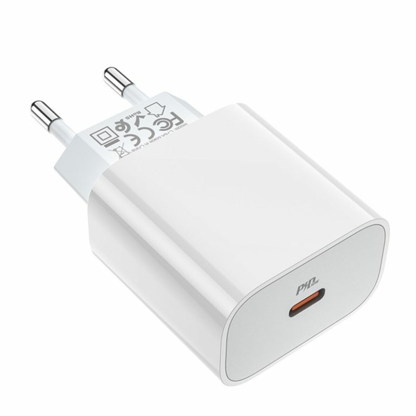 Мережевий зарядний пристрій Hoco C76A Plus PD20W Type-C White 86265