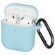 Чехол Silicone Slim с карабином для Apple Airpods 1/2 Coatst Blue 82226