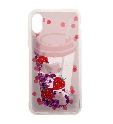 Чехол с блестками TOTO Liquid для Iphone X / XS Fresh Cocktail 35286
