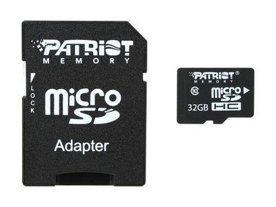 Карта пам'яті PATRIOT LX SERIES UHS-1 CLASS 10 32GB із адаптером Black 83030