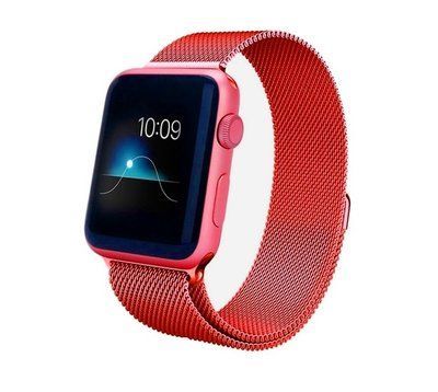 Ремінець Milanese Loop для Apple Watch 38/40/SE 40/41 mm Червоний 34624