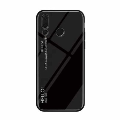 Чохол TPU+Glass Gradient HELLO для Huawei Nova 4 Black 33288