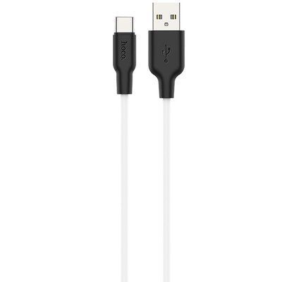 Кабель Hoco X21 plus Silicone USB - Type-C 3A 2м Black / White 47326