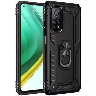 Противоударный чехол Serg Magnet Ring для Xiaomi Mi 10T / Mi 10T Pro Черный 52624