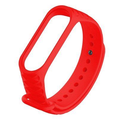 Ремешок Silicone Rhomb для Xiaomi Mi Band 3/4 Красный 52176
