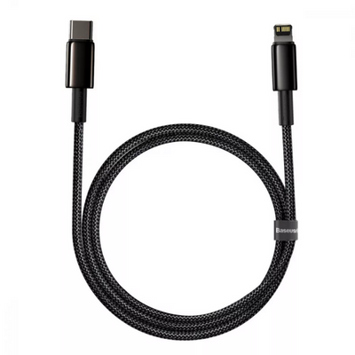 Кабель Baseus Tungsten Gold Type-C to Lightning PD 20W 1м Black 59583