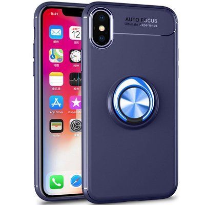 Чехол Din Color Magnet Ring для Iphone X / XS Синий 52912