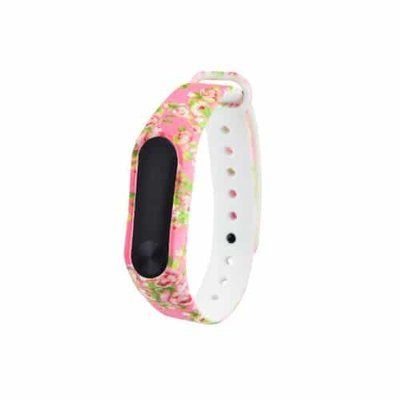 Ремінець Silicone для Xiaomi Mi Band 3/4 Pink Flowers 38732