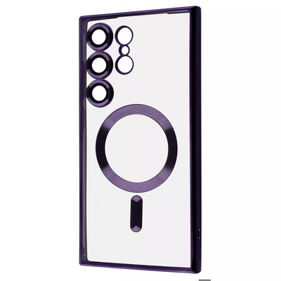Чохол WAVE Metal Color MagSafe для Samsung Galaxy S24 Ultra Прозорий / Deep purple