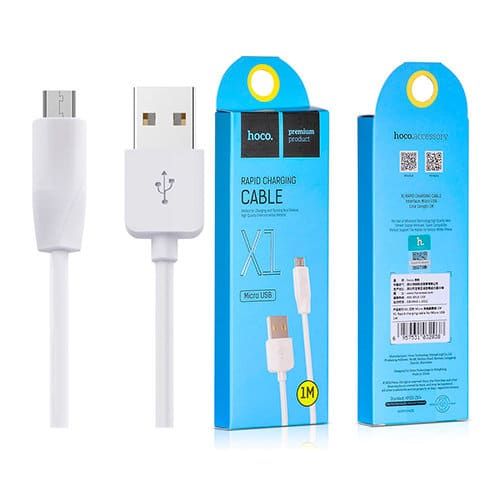 Кабель Hoco X1 USB to MicroUSB 1м White 36691